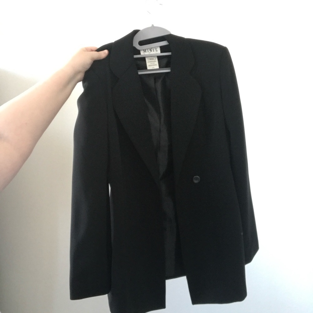 Mixit Classic Black One Button Blazer